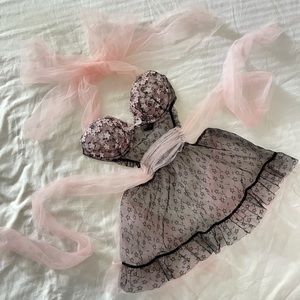 ❌ SOLD ELSEWHERE ‼️ Floral and tulle babydoll